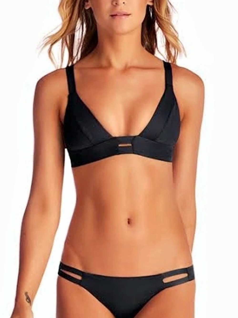 Vitamin A Neutra Bralette Swimsuit Top in Black
